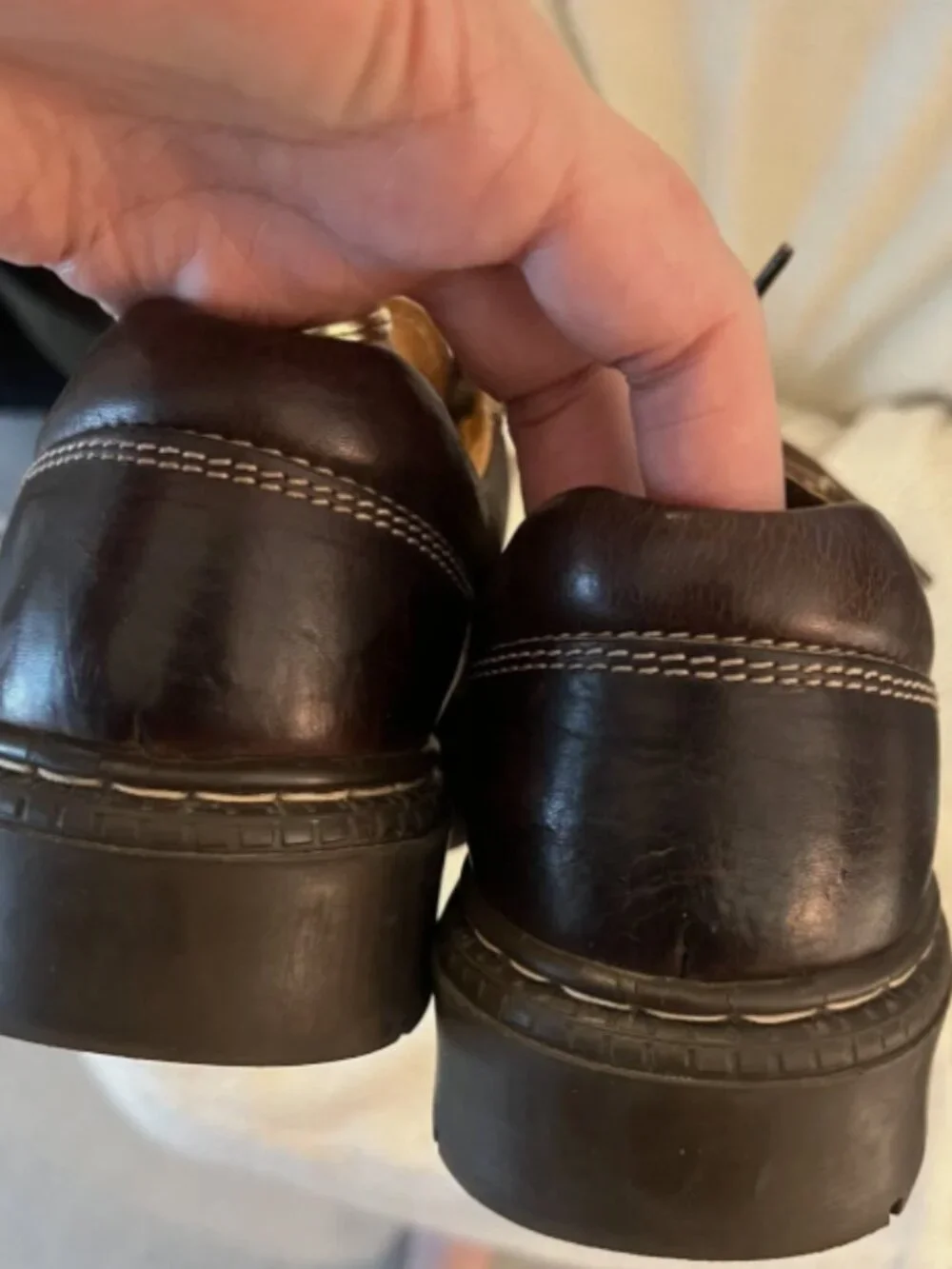 Rare Dr Martens Brown leather toe stitched Platform Oxford UK 8 US 9/10 Y2K